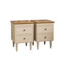 Pair of Two Drawer Bedside Tables - Liana Taupe Range