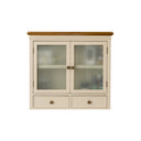 Cream & Wooden Wall Cabinet with Drawers - Claudia Range