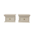 Pair of Taupe-Grey Wall Mounted Bedside Tables - Daventry Taupe-Grey Range