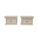 Pair of Taupe-Grey Wall Mounted Bedside Tables - Daventry Taupe-Grey Range