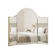 Arched Gold Vintage Triple Dressing Table Mirror - Liana Range