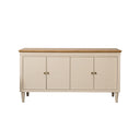 Large Cream & Wooden 4 Door Sideboard - Claudia Range