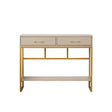 Large Two Drawer Console / Dressing Table - Liana Taupe Range