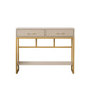Large Two Drawer Console / Dressing Table - Liana Taupe Range