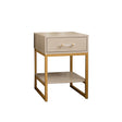 One Drawer Bedside Table - Liana Taupe Range