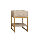 One Drawer Bedside Table - Liana Taupe Range