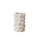 Large White Glazed Ceramic Pumpkin Flower Vase - 18cm