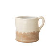 Cream & Terracotta Glazed Jug Vase - 19cm x 15.5cm