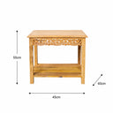 Set of 2 Bohemian Natural Mango Wood Side / Coffee Tables - Freya Wood Range