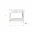 Pair of Bohemian White Distressed Mango Wood Side / Coffee Tables - Freya White Range