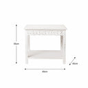 Pair of Bohemian White Distressed Mango Wood Side / Coffee Tables - Freya White Range