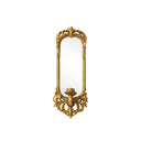 Set of 2 Ornate Antique Gold Mirrored Candle Sconces