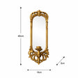 Set of 2 Ornate Antique Gold Mirrored Candle Sconces