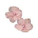 Set of 2 Pink Glitter Magnolia Christmas Pick Decorations