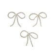 Set of 3 White Pearl Christmas Bow Bauble Christmas Decorations