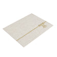 Set of 4 Felt White & Gold Rectangular Bow Detailed Placemats