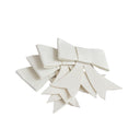 Set of 4 White Felt Bow Shaped Christmas Cutlery Holders
