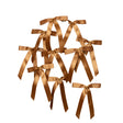 Set of 10 Chocolate Brown Satin Christmas Bow Decorations