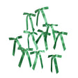 Set of 10 Forest Green Satin Christmas Bow Decorations