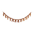 Caramel Brown Velvet Bow Christmas Garland Bunting - 200cm
