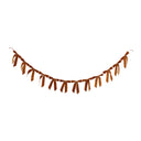 Caramel Brown Velvet Bow Christmas Garland Bunting - 200cm