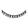 Dark Green Velvet Bow Christmas Garland Bunting - 200cm
