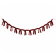 Dark Red Velvet Bow Christmas Garland Bunting - 200cm