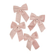 Set of 4 Baby Pink Velvet Christmas Bows