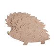 Set of 4 Brown Felt Hedgehog Shaped Christmas Placemats