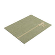 Set of 4 Green Rectangular Felt Placemat with Champagne Gold Bow
