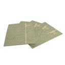 Set of 4 Green Rectangular Felt Placemat with Champagne Gold Bow