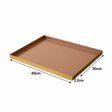 Large Metal Rectangular Mocha & Gold Display Tray