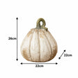 Large Cream Distressed Autumn Pumpkin Ornament - 26cm x 22cm