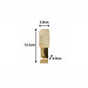 Set of 3 Cream Marble & Gold Wall Hooks