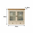 Cream & Wooden Wall Cabinet with Drawers - Claudia Range