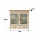 Cream & Wooden Wall Cabinet with Drawers - Claudia Range