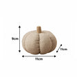 Small Grey Fabric Herringbone Pumpkin Ornament - 11cm x 9cm
