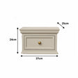 Pair of Taupe-Grey Wall Mounted Bedside Tables - Daventry Taupe-Grey Range