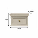 Pair of Taupe-Grey Wall Mounted Bedside Tables - Daventry Taupe-Grey Range