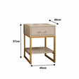 Pair of Neutral One Drawer Bedside Tables - Liana Taupe Range