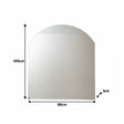Large Frameless Arched Mirror with Bevelled Edges - 88cm x 100cm