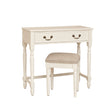 Ivory One Drawer Dressing Table & Stool Set - Charlotte Ivory Range