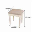 Ivory One Drawer Dressing Table & Stool Set - Charlotte Ivory Range