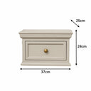 Taupe-Grey Wall Mounted Bedside Table - Daventry Taupe-Grey Range