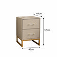 Neutral Two Drawer Bedside Table - Liana Taupe Range