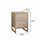 Neutral Two Drawer Bedside Table - Liana Taupe Range