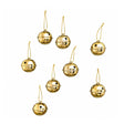 Set of 8 Gold Hanging Bell Christmas Decorations - 4cm