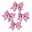 Set of 4 Pink Glitter Bows - Christmas Tree Decoration