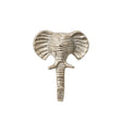 Silver Elephant Head Wall Hook