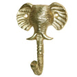 Gold Elephant Head Wall Hook